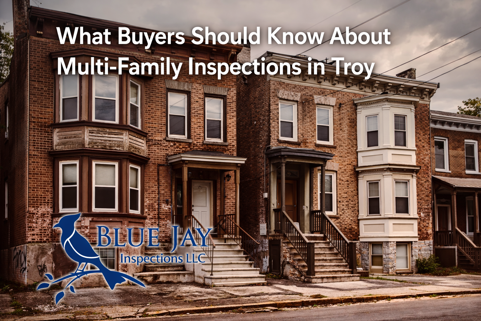 Multi family homes in Troy NY exterior showing typical investment properties inspected during home inspection process